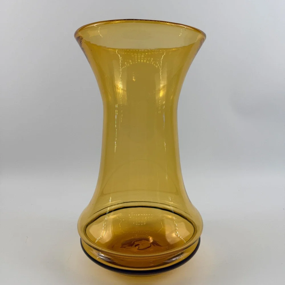 Blenko 739 Wheat Amber Art Glass Vase John Nickerson 1973 Mid Century